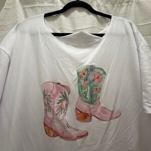 Off the shoulder cowgirl shirt, size XL